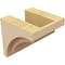 Ekena Millwork 6"W x 6"D x 6"H Wide Rivera Rough Cedar Woodgrain TimberThane Corbel, Primed Tan CORUR06X06X06RIVRCPR - alternate 6